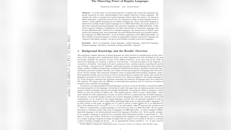 The Dissecting Power of Regular Languages