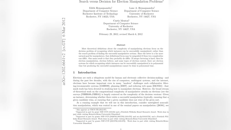 Search versus Decision for Election Manipulation Problems