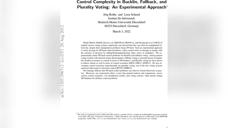 Control Complexity in Bucklin, Fallback, and Plurality Voting: An   Experimental Approach
