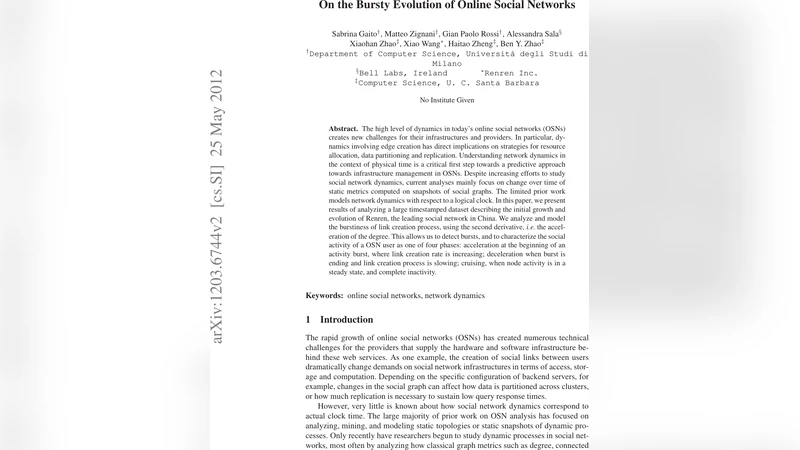 On the Bursty Evolution of Online Social Networks