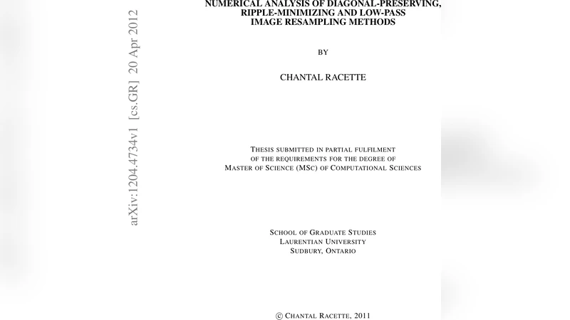Numerical Analysis of Diagonal-Preserving, Ripple-Minimizing and   Low-Pass Image Resampling Methods