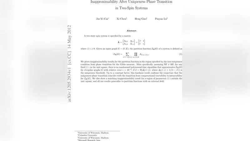 Inapproximability After Uniqueness Phase Transition in Two-Spin Systems