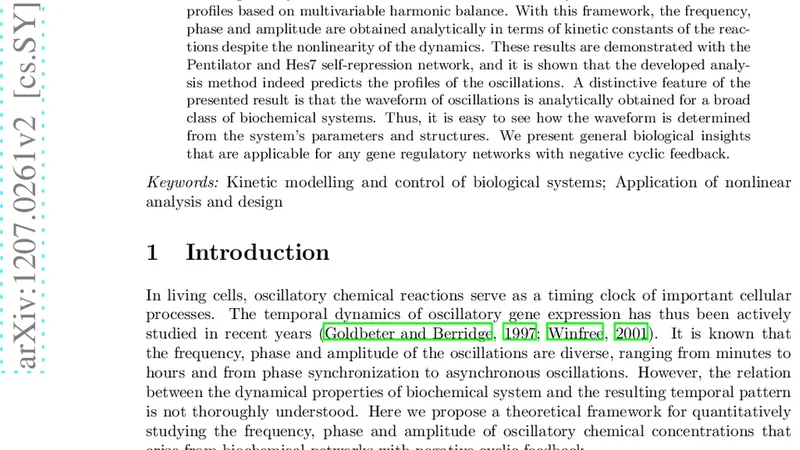 Biochemical Oscillations in Delayed Negative Cyclic Feedback: Harmonic   Balance Analysis with Applications