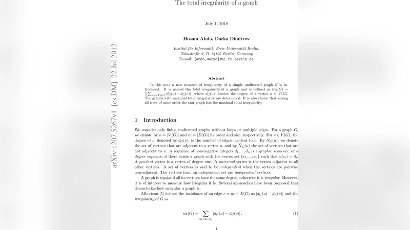 The total irregularity of a graph