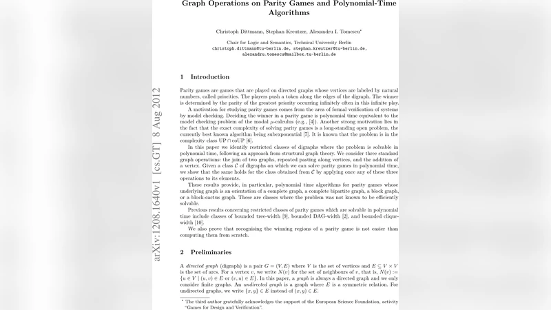 Graph Operations on Parity Games and Polynomial-Time Algorithms