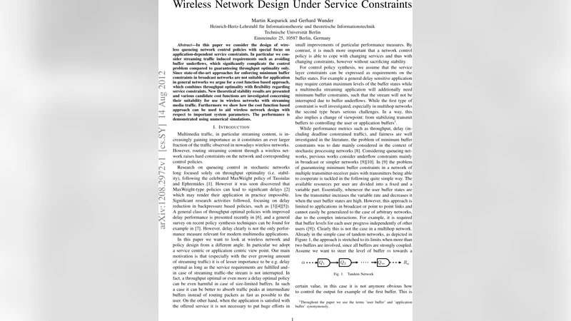 Wireless Network Design Under Service Constraints