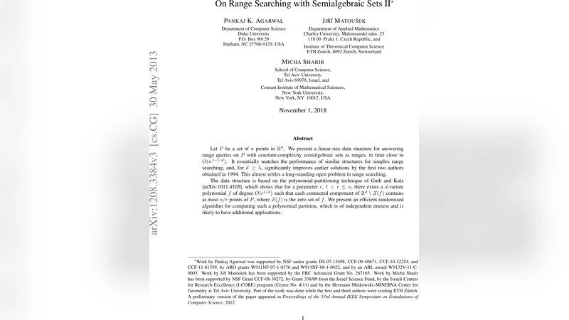 On Range Searching with Semialgebraic Sets II