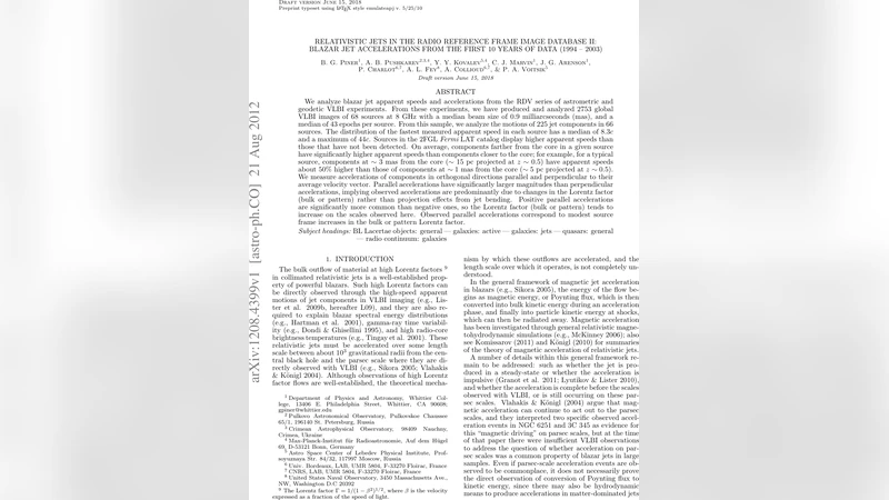 Relativistic Jets in the Radio Reference Frame Image Database II: Blazar   Jet Accelerations from the First 10 Years of Data (1994 - 2003)