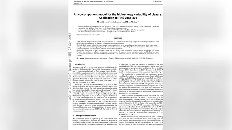 A two-component model for the high-energy variability of blazars.   Application to PKS 2155-304