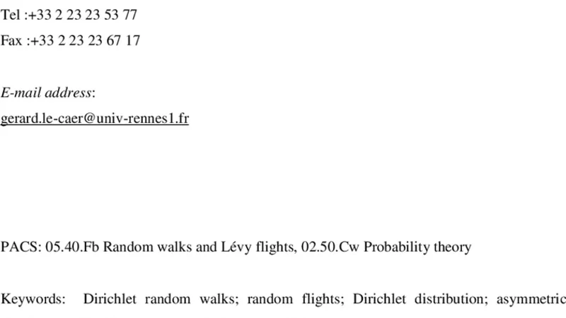 Dirichlet random walks of two steps