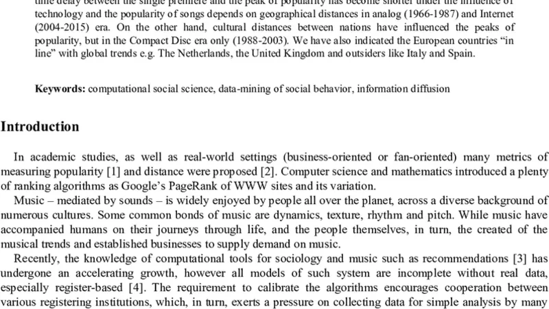 Exploring patterns in European singles charts