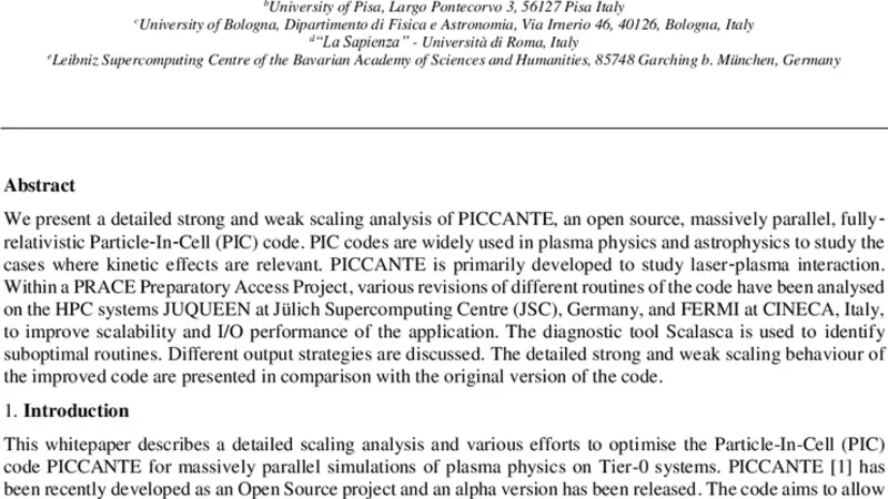 Optimising PICCANTE - an Open Source Particle-in-Cell Code for Advanced   Simulations on Tier-0 Systems
