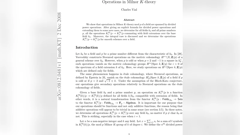 Operations in Milnor K-theory