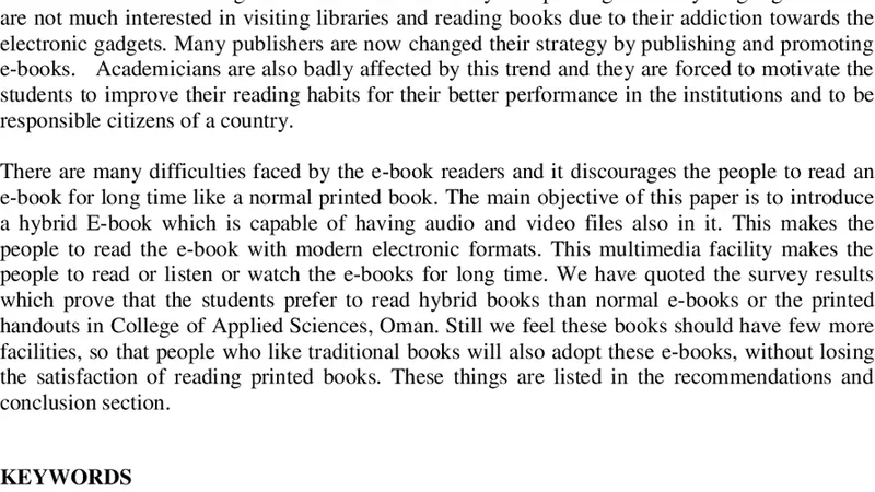 Revolutionary Hybrid E-Books for Enhanced Higher Learning