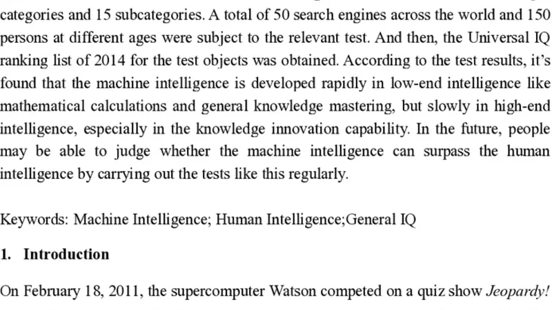 Quantitative Analysis of Whether Machine Intelligence Can Surpass Human   Intelligence