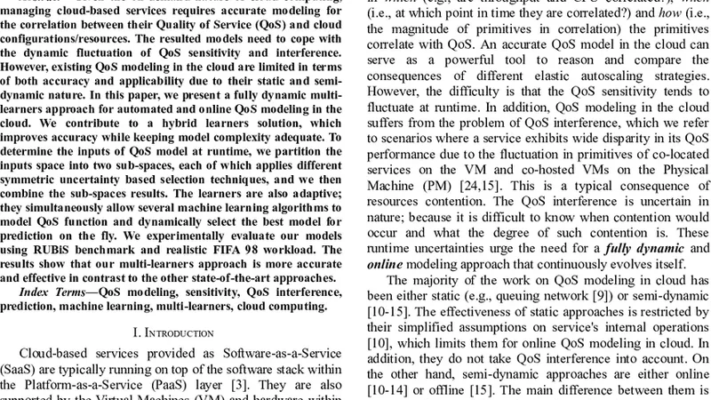 Online QoS Modeling in the Cloud: A Hybrid and Adaptive Multi-Learners   Approach