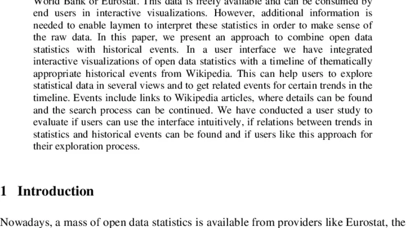 Making sense of Open Data Statistics with Information from Wikipedia