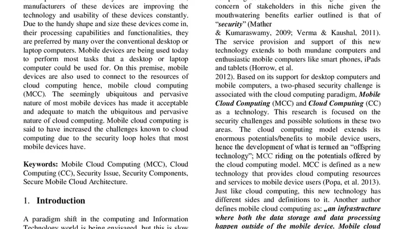 A New Secure Mobile Cloud Architecture