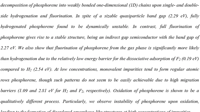 Chemical modifications and stability of phosphorene with impurities: A   first principles study
