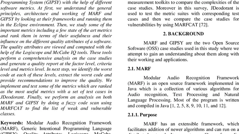 A Case Study on Quality Attribute Measurement using MARF and GIPSY