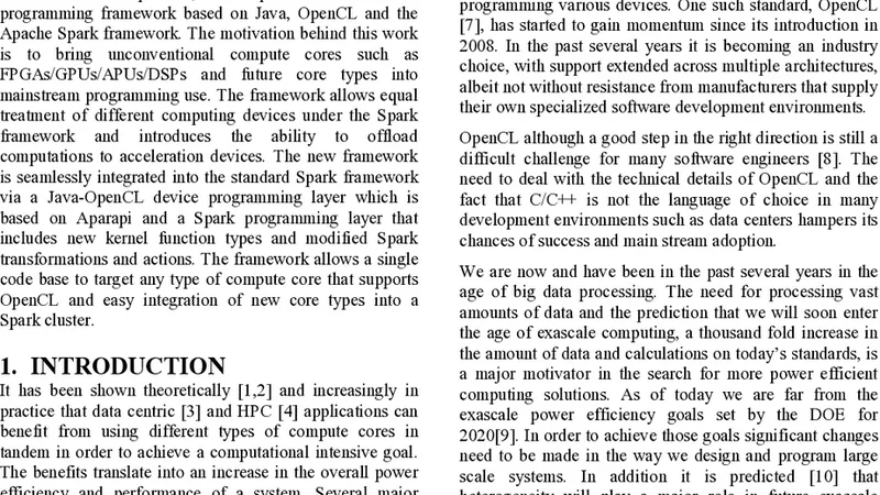 SparkCL: A Unified Programming Framework for Accelerators on   Heterogeneous Clusters