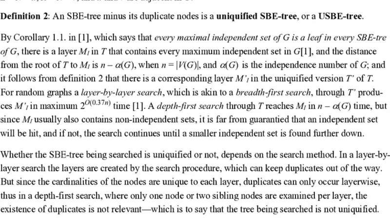 Depth-first search in split-by-edges trees