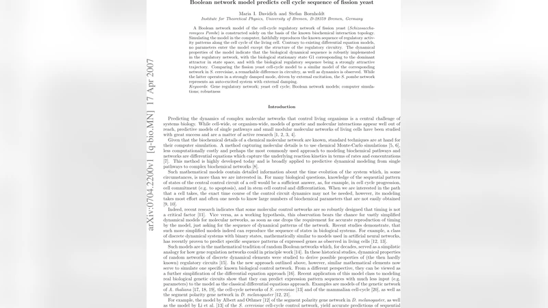 Boolean network model predicts cell cycle sequence of fission yeast