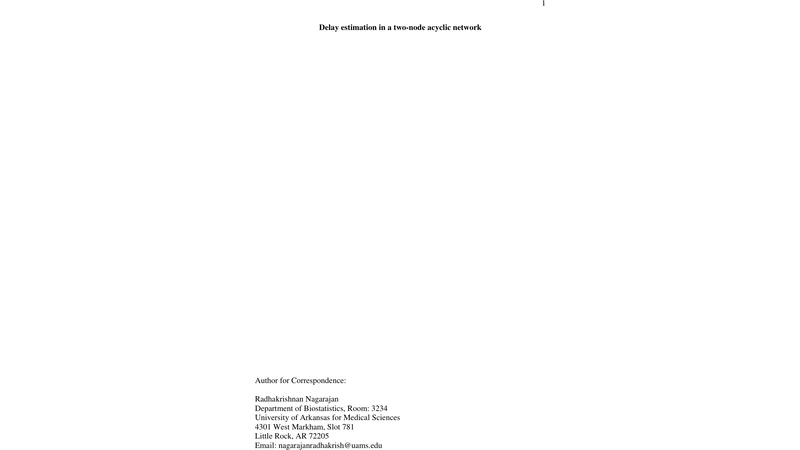 Delay estimation in a two-node acyclic network