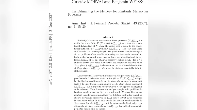 On estimating the memory for finitarily Markovian processes