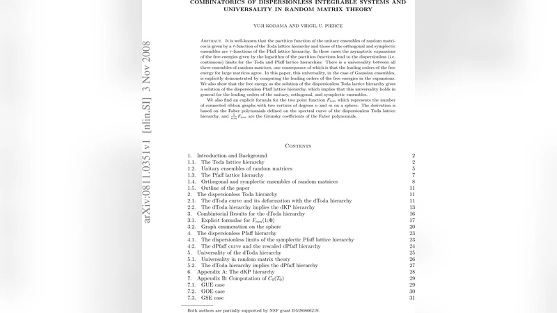 Combinatorics of dispersionless integrable systems and universality in   random matrix theory