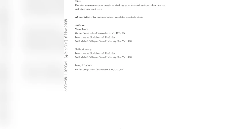 Pairwise maximum entropy models for studying large biological systems:   when they can and when they cant work
