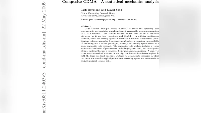 Composite CDMA - A statistical mechanics analysis