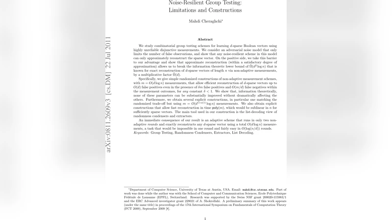 Noise-Resilient Group Testing: Limitations and Constructions
