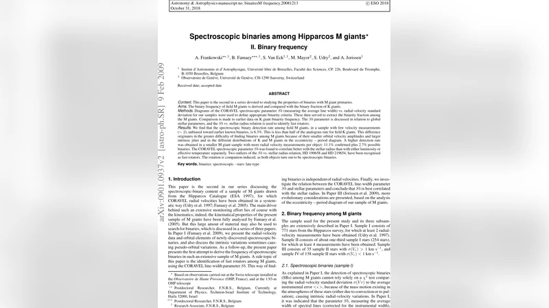 Spectroscopic binaries among Hipparcos M giants II. Binary frequency