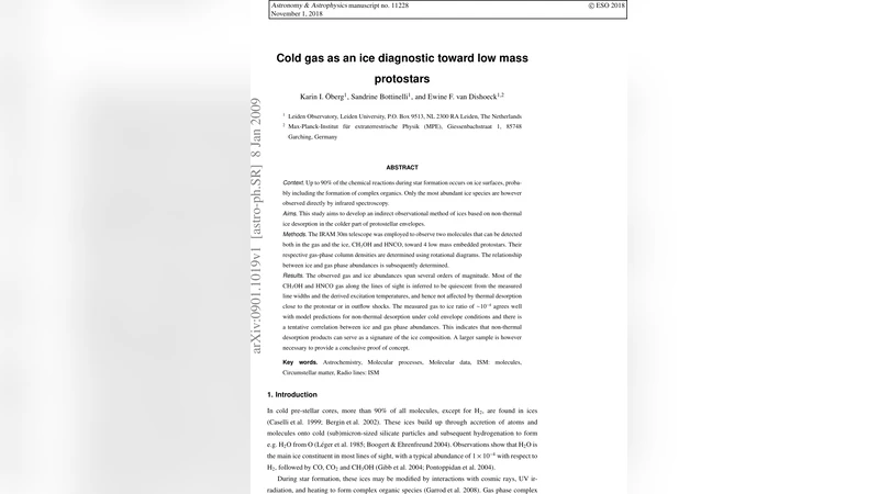 Cold gas as an ice diagnostic toward low mass protostars