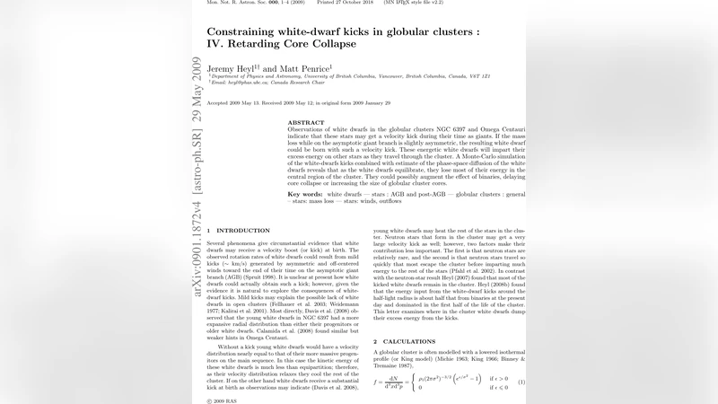 Constraining white-dwarf kicks in globular clusters : IV. Retarding Core   Collapse