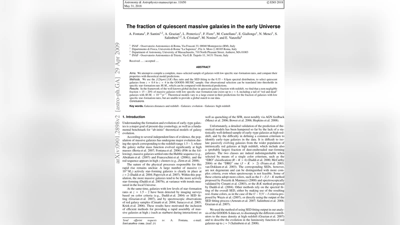 The Fraction of Quiescent Massive Galaxies in the Early Universe