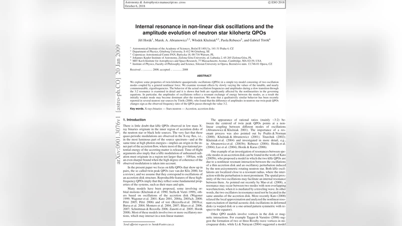 Internal resonance in non-linear disk oscillations and the amplitude   evolution of neutron star kilohertz QPOs