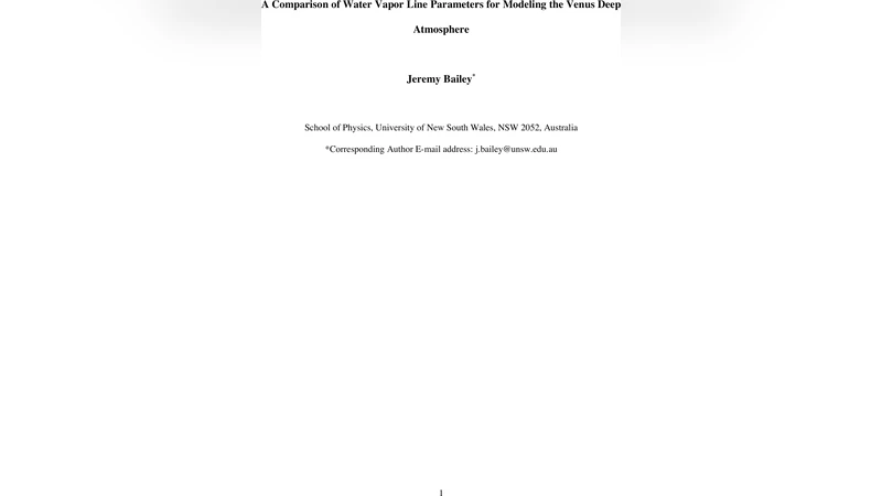 A Comparison of Water Vapor Line Parameters for Modeling the Venus Deep   Atmosphere