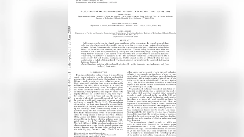 A Counterpart to the Radial Orbit Instability in Triaxial Stellar   Systems