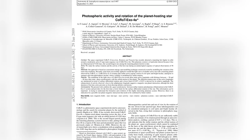 Photospheric activity and rotation of the planet-hosting star   CoRoT-Exo-4a