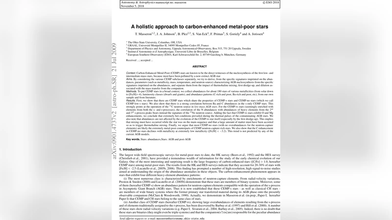 A holistic approach to carbon-enhanced metal-poor stars
