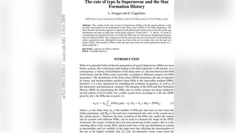 The rate of type Ia Supernovae and the star formation history