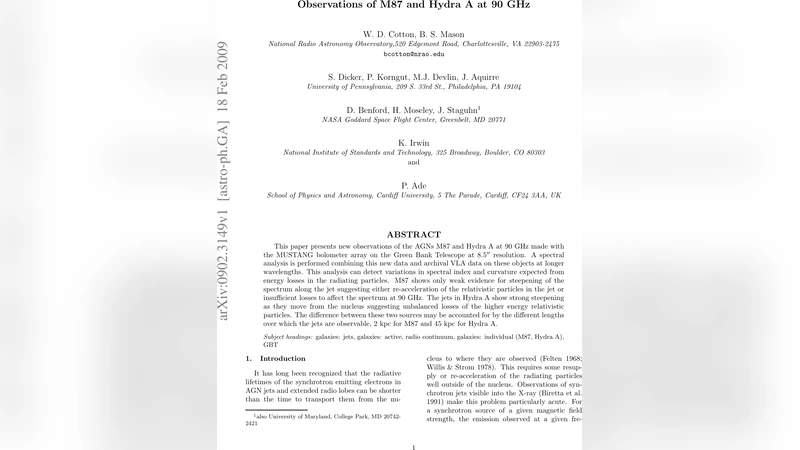 Observations of M87 and Hydra A at 90 GHz