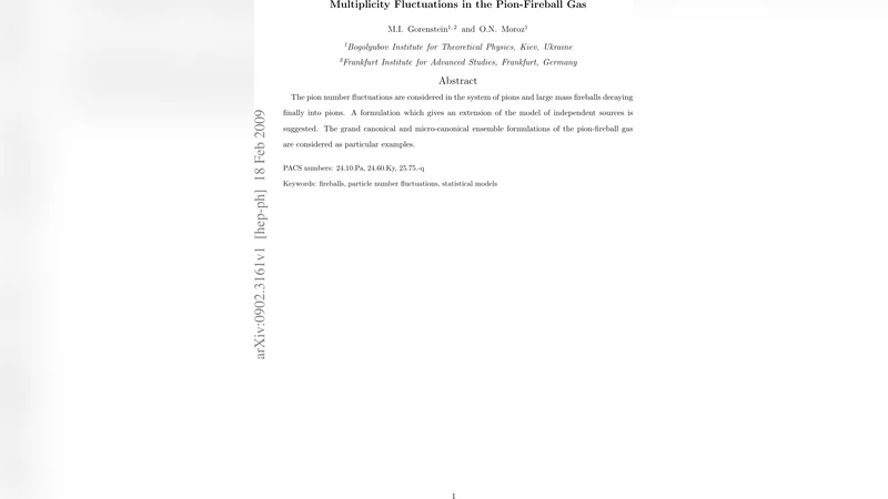 Multiplicity Fluctuations in the Pion-Fireball Gas