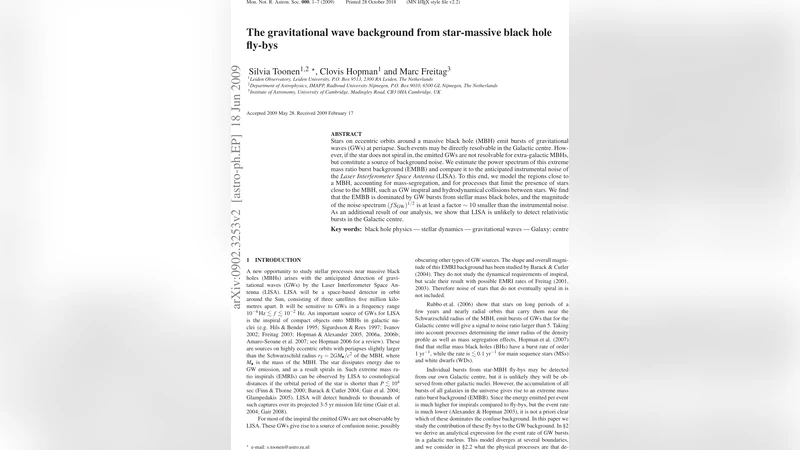 The gravitational wave background from star-massive black hole fly-bys