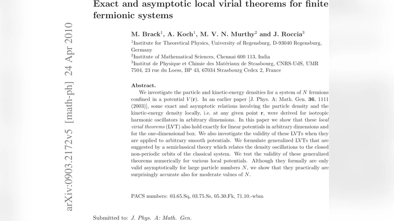 Exact and asymptotic local virial theorems for finite fermionic systems