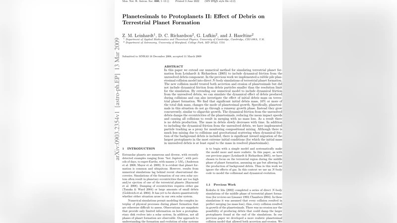Planetesimals to Protoplanets II: Effect of Debris on Terrestrial Planet   Formation