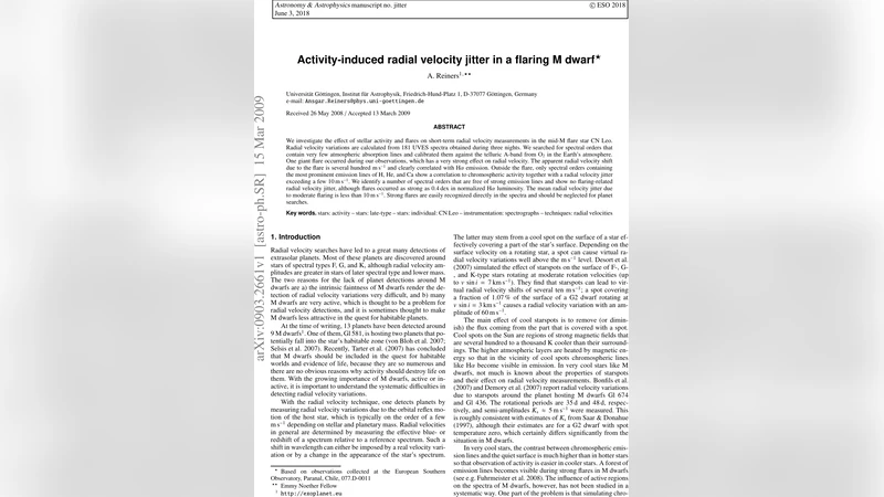Activity-induced radial velocity jitter in a flaring M dwarf