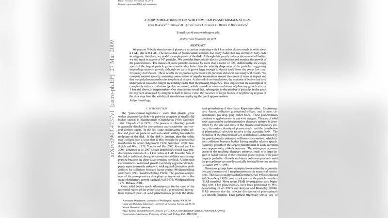 N-Body Simulations of Growth from 1 km Planetesimals at 0.4 AU